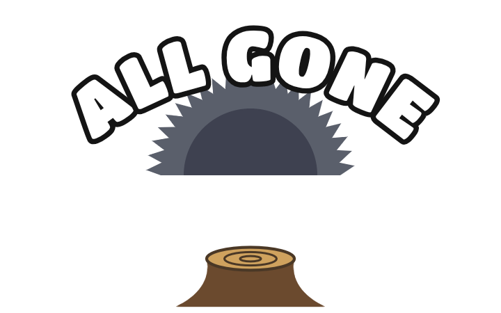 All Gone Stump Grinding logo